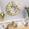 12.5" Multicolor Spring Wreath with Floral and Easter Egg Accents Seasonal Door Decor